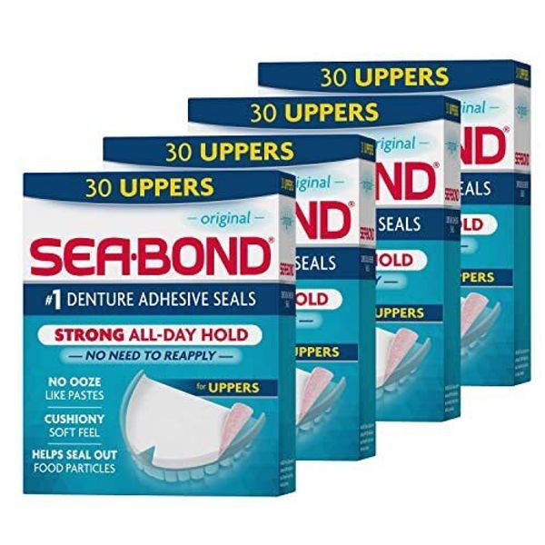 Sea-Bond Secure Denture Adhesive Seals, Original Uppers, Zinc-Free,