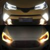 2pcs 60cm LED DRL Light Amber Sequential Flexible Turn Signal Strip Headlight