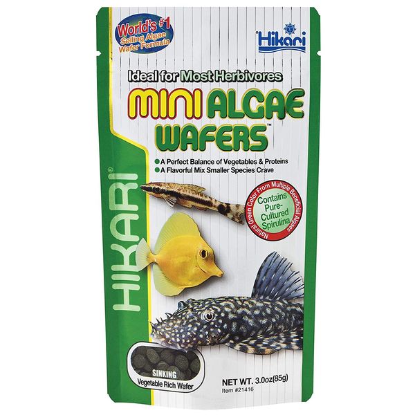 Hikari Tropical Mini Algae Wafers Fish Food, 3.0 oz (85g)