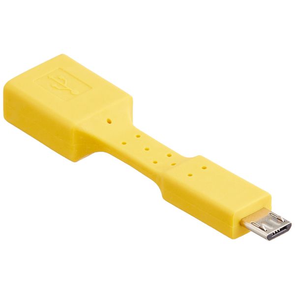 OTG Cable, Connector Cable, Micro USB Converter USB Type A Female Data Transfer Charging Cable OTG Adapter, Yellow,2 Pack