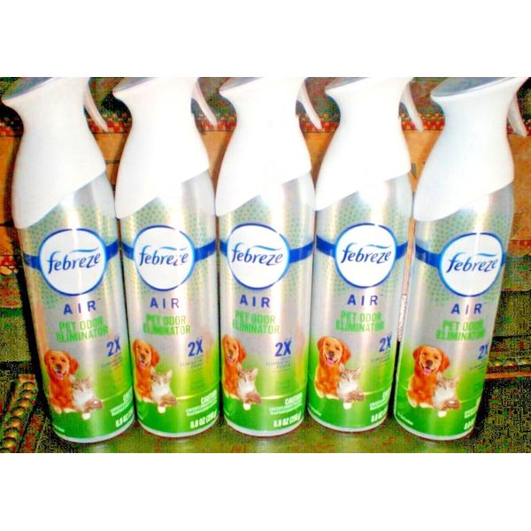 5 FEBREZE Air Room Freshener Sprays PET ODOR ELIMINATOR 8.8 Oz each Spray Bottle