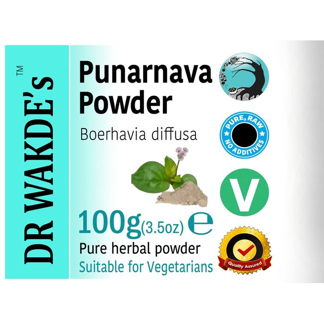 DR WAKDE'S Punarnava Powder (Boerhavia diffusa) - 100g (3.5oz) | Pure, Raw & Dried Powder | Ayurvedic Herb | Vegan | Nothing Added, Nothing Removed | Same Day Dispatch