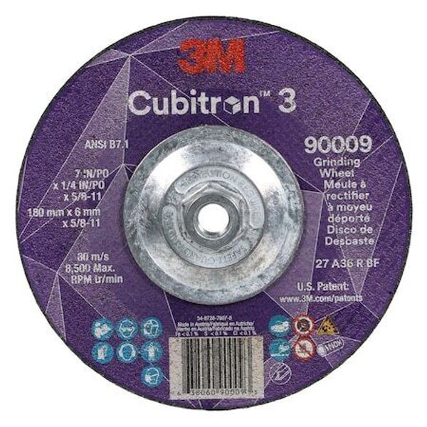 3M Cubitron 90009 Depressed Center Grinding Wheel,36 Grit