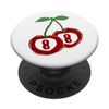 8 Billiard Ball Cherry Pattern Cherry 8 Ball Red Cherry PopSockets Adhesive PopGrip