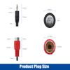 iYueMps 1.2m/4ft 3.5mm to 2RCA Female Stereo Conversion Audio Cable for Computer Speaker
