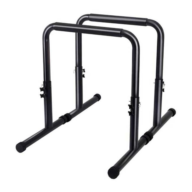 Height adjustable dip bar homet fitness equipment pull-up bar household iron bar, green non-adjustable 78cm pair