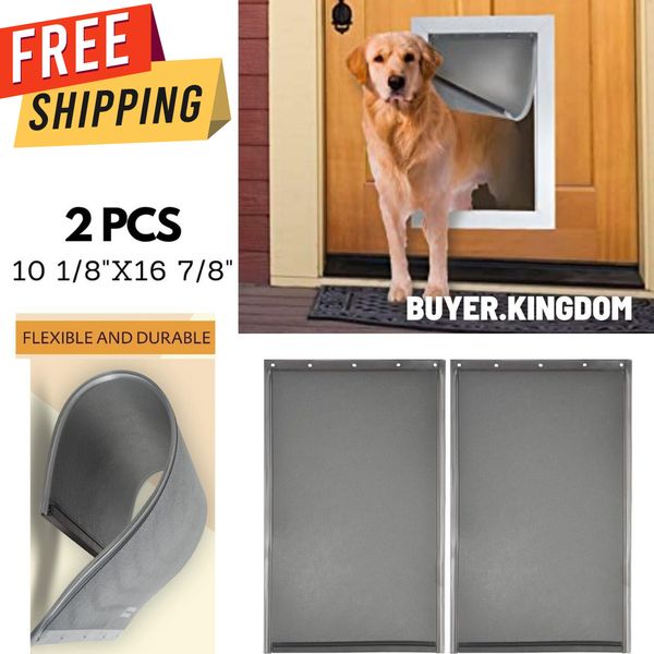 Set of 2 Large Pet Door Flap Replacement For PetSafe In Wall Pet Dog Doors