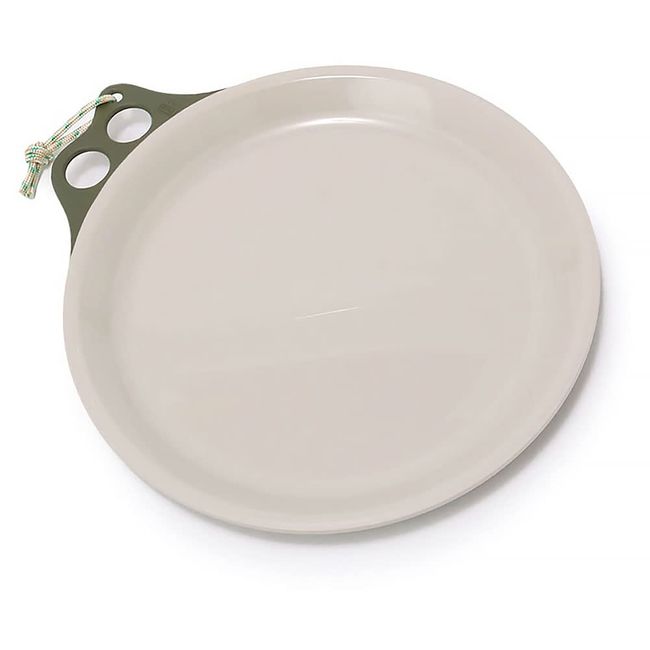 CHUMS CH62-1731-M095-00 Camper Dish Outdoor Plate, Khaki/Gray, Diameter 9.1 x Height 1.2 inches (23 x 3 cm)