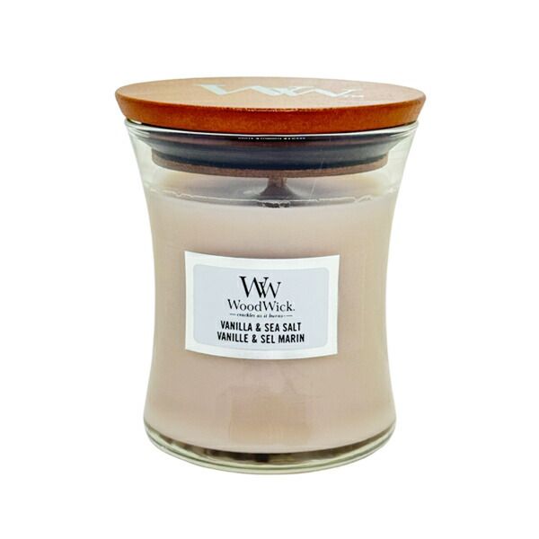 Woodwick Jar S Vanilla &amp; Sea Salt WOODWICK Unisex Aromatherapy Candle Fragrance Gift Present Birthday Best Delivery