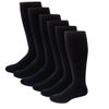 6 Pairs Pack Men's Dr Motion Graduated Compression Therapeutic Socks 8-15 mmHg 10-13 (6 Black)