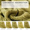 BOURINA Textured Solid Soft Sofa Throw Couch Cover Knitted Decorative Blanket,Olive Green, 152x203cm