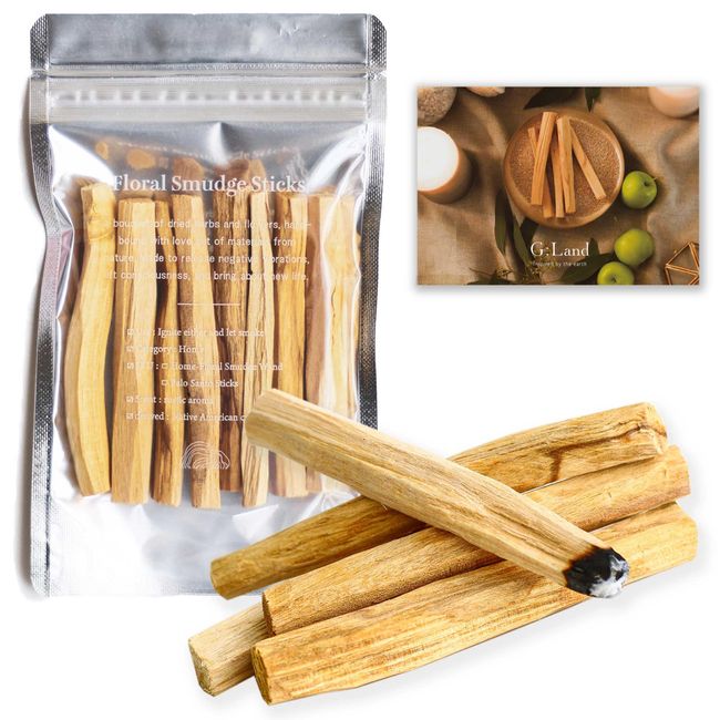 Palo Santo Sticks, Country of Origin: Certified Palo Santo Sticks, Incense, Cleansing, Gift Smudging Sticks, 8 Pieces, Made in Ecuador