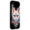 iPhone XR cute Female Fox Cub Flower Tattoo Design Case