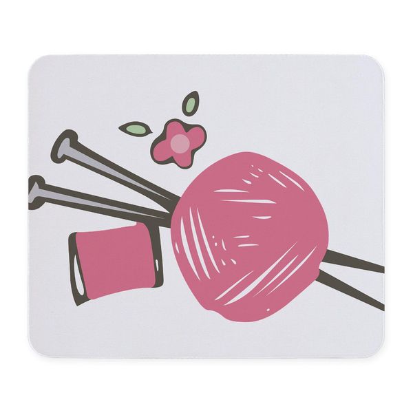 CafePress Knitting Needles Mousepad Non-Slip Rubber Gaming Mousepad