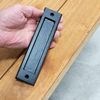 Wild West Hardware Finger Pull - Flush Pull, Easy Mount Modern, 7 Inch Smooth Sliding Door Pull, Finger Pull, Barn Door Handle (Black PC)
