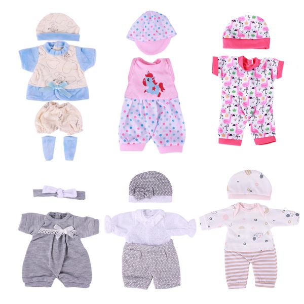 BABESIDE 6 Sets Reborn Baby Doll Clothes for 10-12-14 Inch Babydolls, Reborn Baby Doll Clothing Baby Doll Accessories Set for Realistic Baby Dolls Girl, 14 Pcs Reborn Clothes