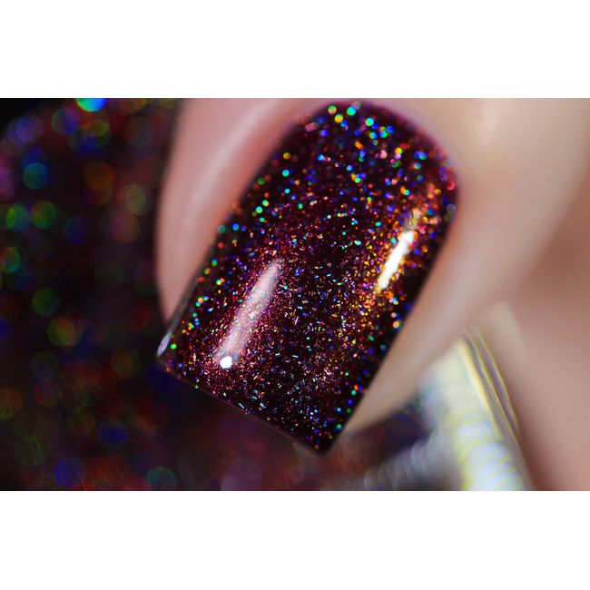  ILNP Black Magic - Deep Black Holographic Nail Polish : Beauty  & Personal Care