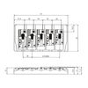 Bass guitar bridge five string in chrome 19mm string spacing Jazz or precision bass