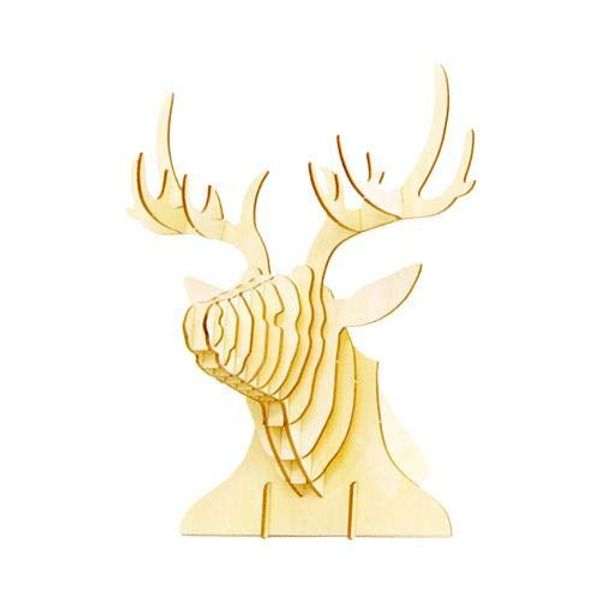 Wooden Art Ki-gu-mi Deer Wall Decor