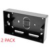 Surface Mounted Electrical pattress Box, Double Installation, Black 2 Gang (2 PACK)