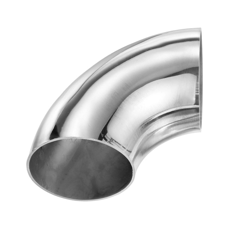 2Pcs OD 3 Inch 90 Degree SS304 Stainless Steel Bend Tube Exhaust Elbow