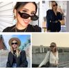 FSMILING 4 Pack Multipack Sunglasses - Mens & Womens Black Retro Square & Rectangle Sunglasses