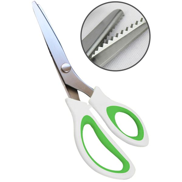 AFROMARKET Pinking Scissors Stainless Steel Craft Scissor Knurled for Paper, Cloth, Crafts, Wrapping, 0.2 inch (5 mm)