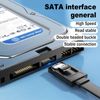 3-Pack SATA Cable III 6Gbps - High-Speed Data Transfer for HDD, SSD, CD Drives - Secure Latch, Backwards Compatible, 18 Inch, Black