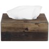MyGift Rustic Dark Torched Wood Rectangular Tissue Box Holder