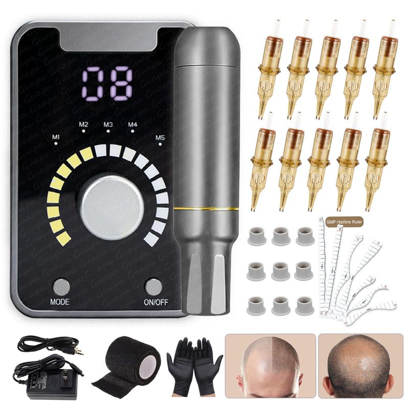 Guapa Complete Scalp Micropigmentation Tattoo Kit – Professional ...