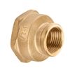 Brass Reducing Coupling 1/2" Female x 1" Female Construction NPT Threaded Brass