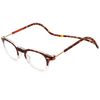 Click Reader Clic Vintage Men's Reading Glasses, tote/clear