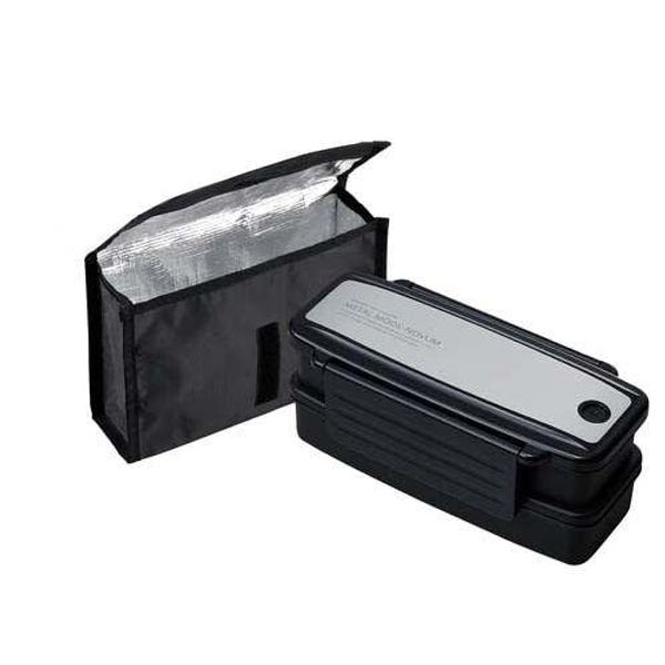 OSK BLW-18HSE Lunch Box with 2-Tier Cooler Case, Silver
