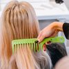 Kumi Wheat Eco-Friendly Shampoo Rake Green - Wide Teeth Detangling Comb