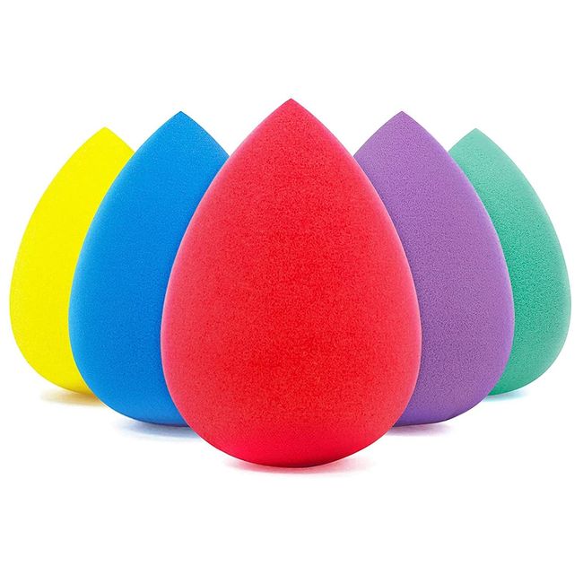 Fenny's Creations Non-Latex, Soft, Makeup Sponge for Foundation, Liquid, Creams and Powders [3 Pieces, Multi-Color], Makeup Puff Applicator, Mini Makeup Sponge