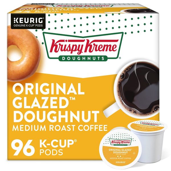 Krispy Kreme Original Glazed Coffee K-Cup Pods 96 Count Medium Roast