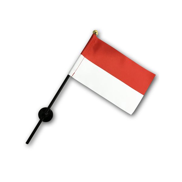 Indonesia Flag [Mini Flag Pole with Suction Cup with high-grade TR]