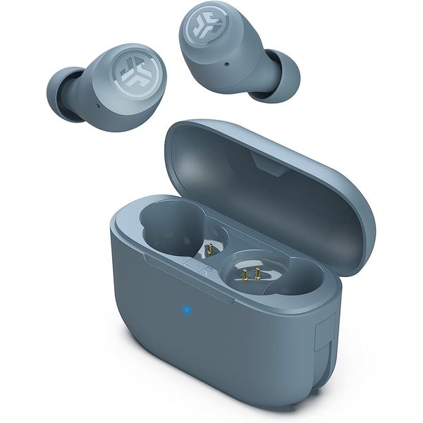 JLab Go Air Pop True Wireless Earbuds, In Ear Headphones, Bluetooth Earphones, Ear Buds with 32H Playtime, Bluetooth Earbuds with Microphone, USB Charging Case, Dual Connect, EQ3 Sound, Slate