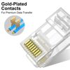 Solsop RJ45 Connector Pass Through Cat6 (Cat6 Pass Through, 50-Pack Plugs&50-Pack Boots) for Solid or Stranded UTP Ethernet Cable