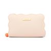 Francfranc Wave Shape Pouch, Large, Ivory, Makeup Pouch, Trinket Case, Ivory