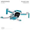 Wrapgrade Skin Compatible with DJI Mini 2 | Accent Color (Caribbean Blue)