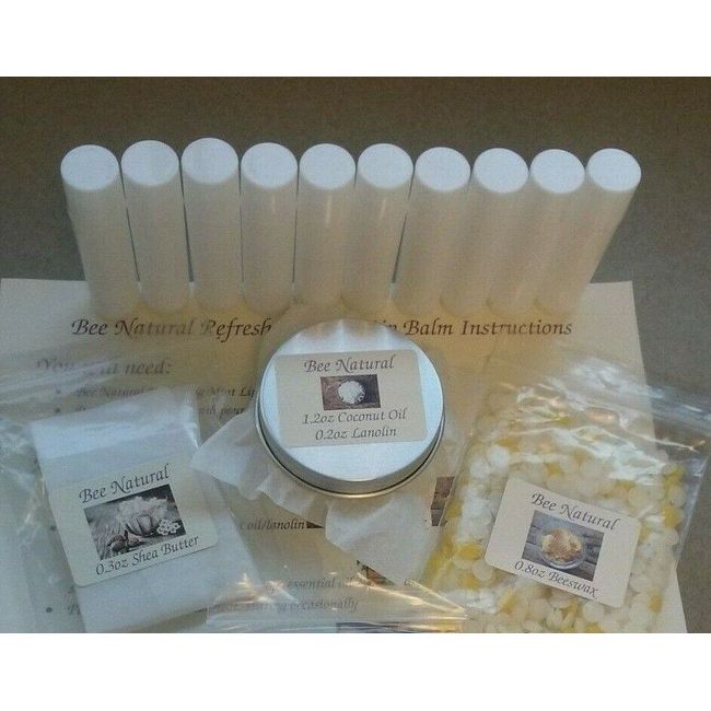 MAKE YOUR OWN LIP BALM KIT - Everything you need to make 12 tubes of lip balm!