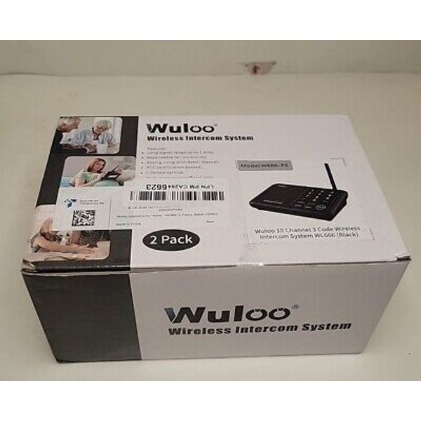 Wuloo Wireless 1 Mile Range Home Intercom System 2 Pack W666-P2 Multi Channel