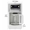 Haden Generous Brew 14 Cup Programmable Digital Coffee Maker Pot, Ivory/Chrome