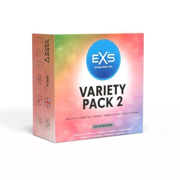 EXS | Mixed Variety Pack 2 | Maximize Fun & Pleasure | Vegan | 48 Pack