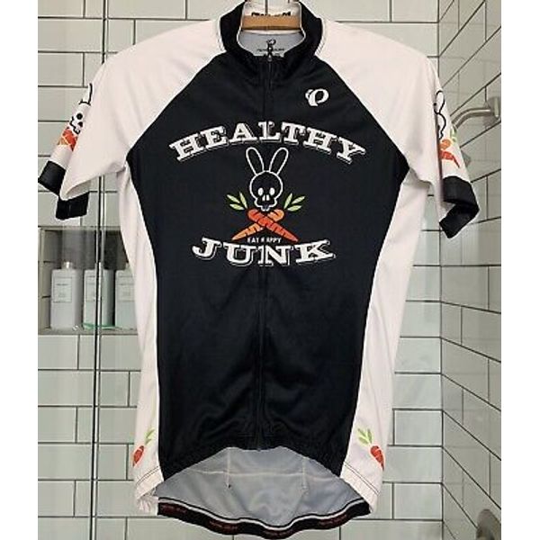 Palm Springs Short Sleeve Cycling Jersey Skull Bunny Graphics Mens Sz S Full Zip