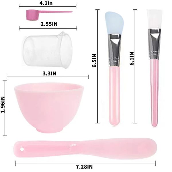 manqianxun Face Mask Mixing Bowl Set. with Silicone Facial Mask Bowls,Silicone Face Mask Brush Applicator,Premium Soft Face Brushes, Mask Spatula, Measuring cup and Measuring Scoop