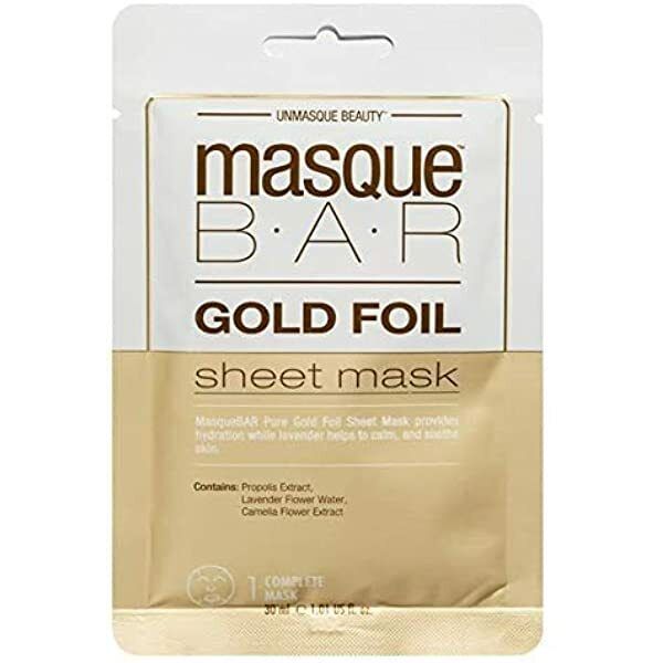 Masque Bar Gold Foil Sheet Mask, 1.01oz (3 Pack)