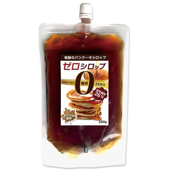 Sugar Zero Syrup, 8.8 oz (250 g), Maple Syrup, Flavored, Pancake Syrup, Low Calorie Free, Sugar, Sweetener, Calorie Off, For Hot Cakes, Sugar 0