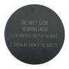 J.K. Adams Lazy Susan 12-In Round Slate Board -The Lady's Guide to Eating Cheese